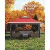 13x13 FT Gazebo Tent Outdoor Pop Up Canopy Tent with Netting, Adjustable Height Instant Gazebos for Patio Garden Backyard - 2 of 4