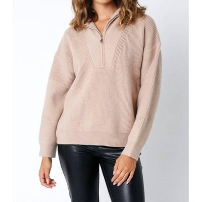 Women's Phoebe 1/4 Zip Sweater - OLIVACEOUS