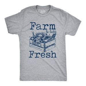Mens Farm To Table Fresh T Shirt Cute Vegetables Farmers Market Tee - Crazy Dog Men's T Shirt - 1 of 4