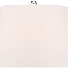 360 Lighting Coastal Table Lamp 26.25" High Clear Glass Cylinder Steel Fillable White Drum Shade for Living Room Family Bedroom Bedside Office - 3 of 4
