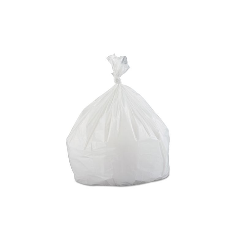 Inteplast Group Low-Density Commercial Can Liners, 33 gal, 0.8 mil, 33" x 39", White, 25 Bags/Roll, 6 Rolls/Carton, 3 of 4