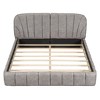 HomeRoots Gray Tufted Upholstered Queen Bed Frame - 4 of 4
