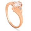 Pompeii3 1/2ct Morganite & Diamond Ring 14K Rose Gold - 2 of 4