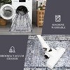 Washable Vintage Distressed Floral Medallion, Non-Slip, Low Pile Soft, Stain Resistant Carpet - 2 of 4