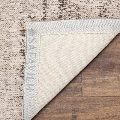 Anthracite Flat Woven Reversible Cotton and Viscose Rug, 4' x 6'