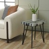 Marlin Marble Side Table - ACC3717A - Multi Marble/Black - Safavieh - 2 of 4