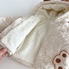 MyKids-USA Winter Infant Baby Teddy Paws Pattern Long Sleeves Coat With Thick Pants Cute Sets - 4 of 4
