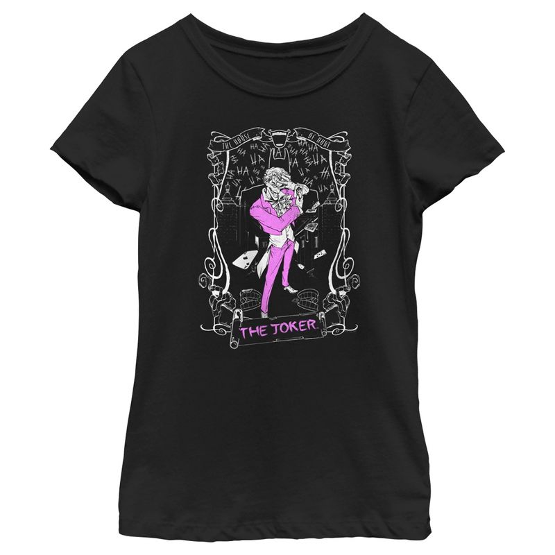 Girl's Batman Joker Tarot T-Shirt, 1 of 5
