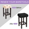 Unique Bargains Polyester Soft Thick Anti-Wrinkle Bar Saddle Seat Stool Covers 4 Pcs - 4 of 4