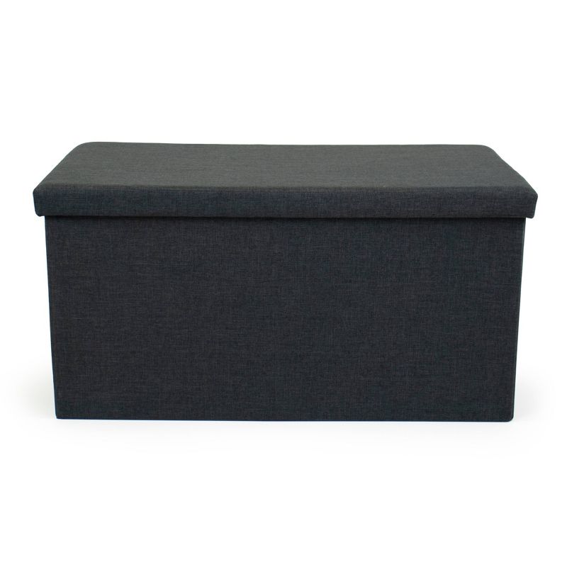 Heathered Storage Ottoman with Reversible Tray Cover - Humble Crew, 1 of 11