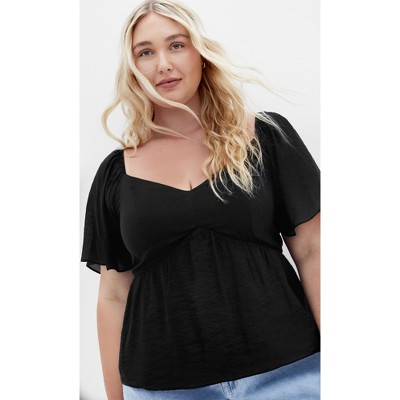 Women's Plus Size Marci Top - black | CITY CHIC