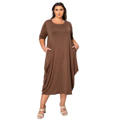 L I V D Women's Evelyn Bubble Hem Pocket Dress
