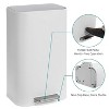 Kitchen Trash Can, Stainless Steel Garbage Can, Step On Trash Can with Quiet Close Lid & Inner Bucket for Kitchen Office - 4 of 4