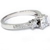 Pompeii3 7/8 ct Princess Cut Diamond 3-Stone Solitaire Engagement Ring 14k White Gold - 2 of 4