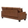 Fort Upholstered Living Room Set, 2 Pieces, Faux Leather Loveseat and Sofa - 3 of 4