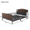 VASIP Twin Size White Metal Platform Bed with Safety Rails ,Kids Bed with Upholstered Storage Headboard for Boys and Girls - 3 of 4