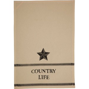Farmhouse Star Country Life Muslin Unbleached Natural Tea Towel Set of 2 19x28 - 1 of 4