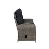 Monaco Outdoor 2 Seat Reclining Bench - Gray - Alaterre Furniture - 4 of 4