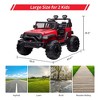 Kids Ride on 2 Seaters Electric Car, 24V 2*120W Motors Battery Powered 20"SeatsLED Headlights, Front Storage, for 3+ - 3 of 4