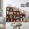 VECELO 3-Shelf Free Standing Bookcase for Home Office Living Room Open Display Organizer Storage Bookshelf, Oak Finish Decor Furniture - 2 of 4