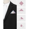 INSPIRE CHIC Men's Check Silk Plaid Handkerchiefs Pocket Squares 1 Pc - 3 of 4