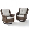 Outdoor Swivel Chair Wicker Patio Glider Chair High Back Swivel Chairs Set of 2 - 3 of 4