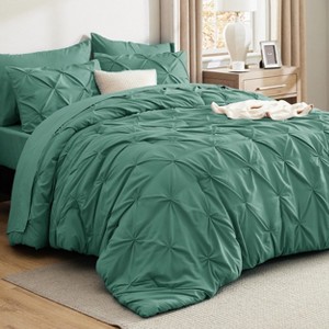 Bedsure Comforter Set – Solid Diamond Pintuck Design Bedding, Elegant and Soft Bed in a Bag for All Seasons - 1 of 4