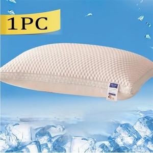 Kumasinova 1PC/2PCS Cooling Breathable Tofu Pillows,Dual Side Cooling Pillow with 3D Massage Texture,Ergonomic Bed Pillows for Neck Support - 1 of 4