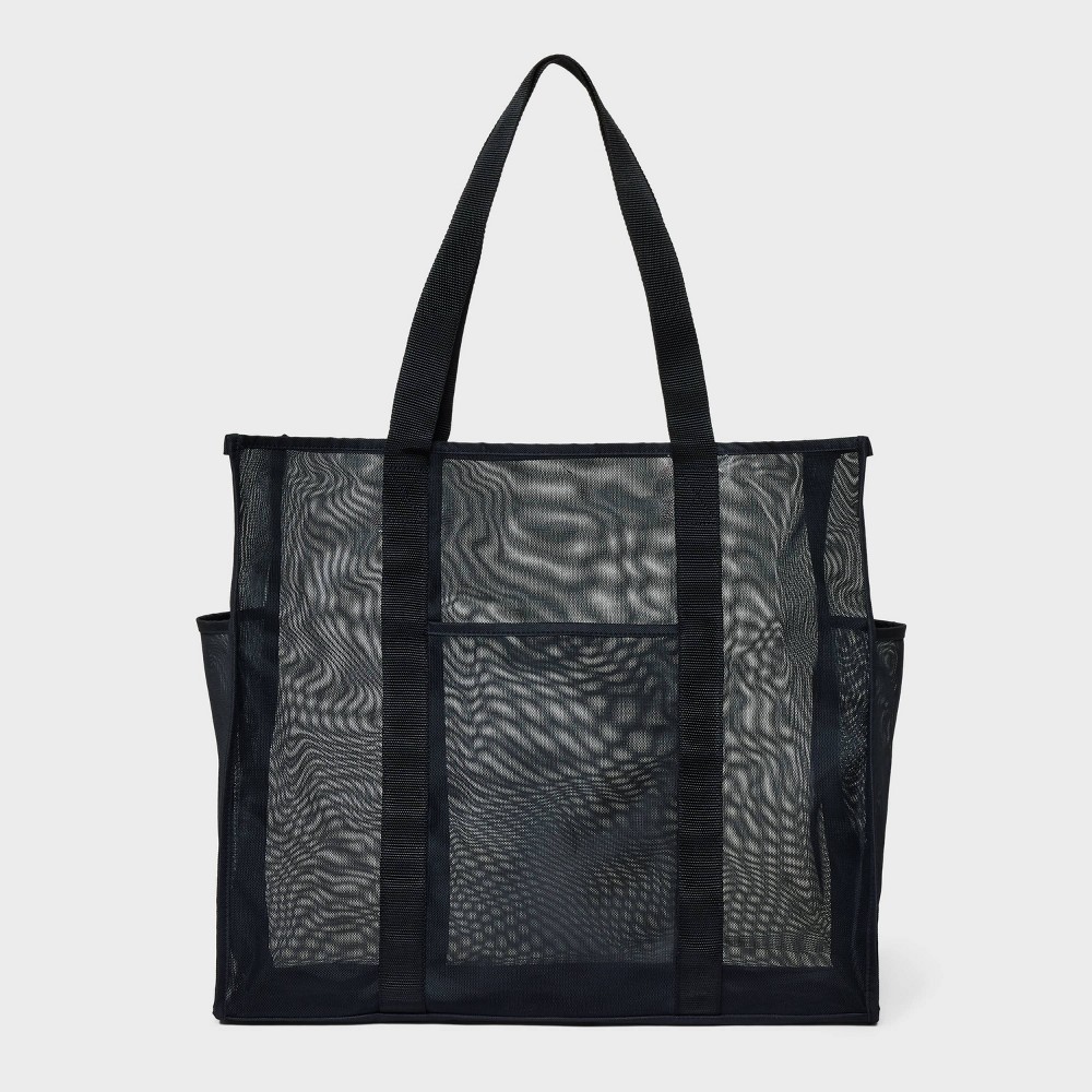 Photos - Travel Accessory Mesh Tote Handbag - Shade & Shore™ Black