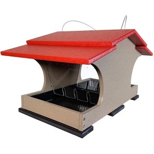 JCS Wildlife Large Poly Hopper Bird Feeder  - Mounting Pole Bundles Available! - 1 of 4