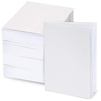 Paper Junkie 24 Pack Unlined Journals Notebooks, Blank Books for Kids To Write Stories for Students, Teachers (White, 4.3x5.5 In)