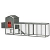 Resenkos Rabbit Hutch, Duck Cage Hutch,Chicken Coop, 118" Extra Large Chicken Coop with Asphalt Roof, Hen Run with Slide-Out Tray and Nesting Box, - 4 of 4