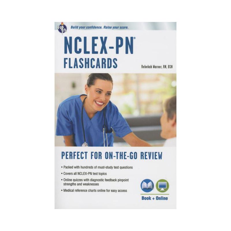 Nclex-PN Flashcard Book + Online - (Nursing Test Prep) 3rd Edition by  Rebekah Warner (Paperback), 1 of 2