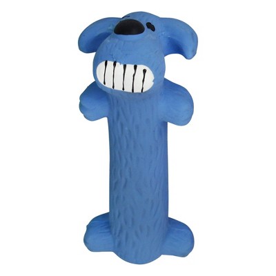 Multipet Loofa Latex Dog Toy - Blue - 6"