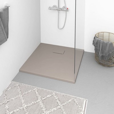 VidaXL Shower Base Tray SMC Brown 35.4 in.x35.4 in.