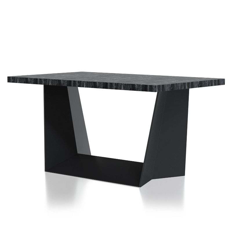 70&#34; Westlie Rectangular Genuine Marble Top Counter Height Table Gray/Black - HOMES: Inside + Out, 1 of 6
