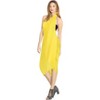 LA LEELA Women's Beachwear Summer Sarong Bathing Suit Bikini Wraps Beach Cover Up One Size Yellow Solid - 2 of 4