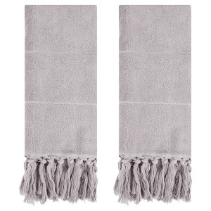 REGALWOVEN Cotton Bathroom Hand Towel with Tassel 14" x 30" 2 Pcs - 1 of 4