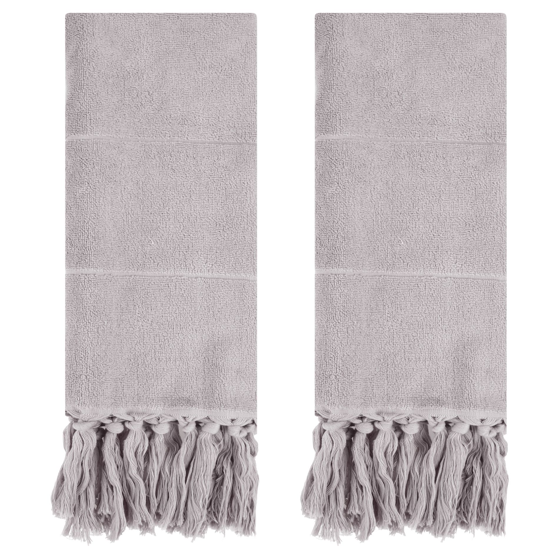 REGALWOVEN Bathroom Cotton Absorbent Soft Decorative Turkish Hand Towels with Tassel 14" x 30"