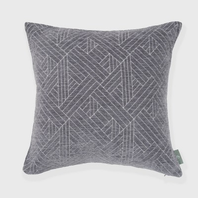 18"x18" Anke Chenille Woven Square Throw Pillow Neutral - freshmint