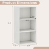 Costway 2 PCS 3 Tier Open Shelf Bookcase Multi-functional Storage Display Cabinet White - 3 of 4
