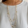 Anna-Kaci Women's Layered Pearl Beaded Necklace with Gold Filigree Accents 31.5in/39.5in - Gold - 4 of 4