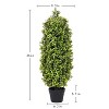 COWLOWN 3FT Artificial Boxwood Topiary Trees (Set of 2) - 36in UV Resistant Faux Greenery, Realistic Evergreen Bushes for Outdoor/Indoor - 2 of 4