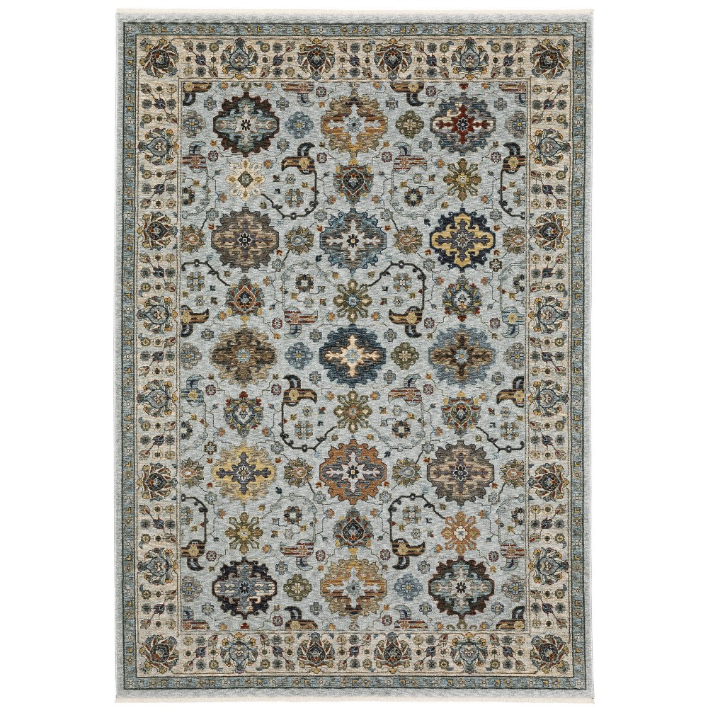 Photos - Area Rug 3'3"x5' Arya Traditional Medallions Indoor  Light Blue/Beige - Cap