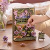 ROBOTIME 3D Puzzles Wooden Puzzle Glittering Water Lily Wall Art, Home Decor, Home Decor, Unique Holiday Gifts for Adult, Green, 3.1"*6.5"*8.5" - 2 of 4
