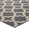 Modway Cerelia Moroccan Trellis 9x12 Indoor and Outdoor Area Rug in Gray and Beige - 3 of 4