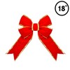 Novelty Lights 8" Red 3D Christmas Bow - 2 of 4