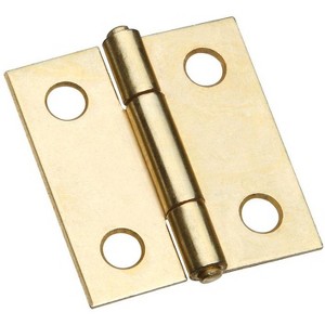 National Hardware 1-3/8 in. L Brass-Plated Door Hinge 2 pk - 1 of 1