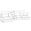 GDFStudio Bucyrus Modern 156.6"W Modular Deep Seat Sectional Sofa with Removable Covers - 3 of 4