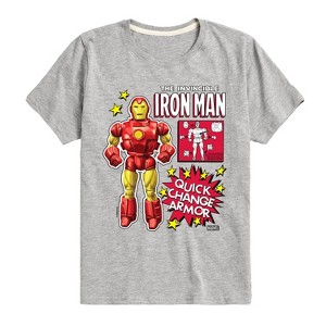 Boys' - Marvel - Iron Man Action Figure Short Sleeve Graphic T-Shirt - 1 of 4